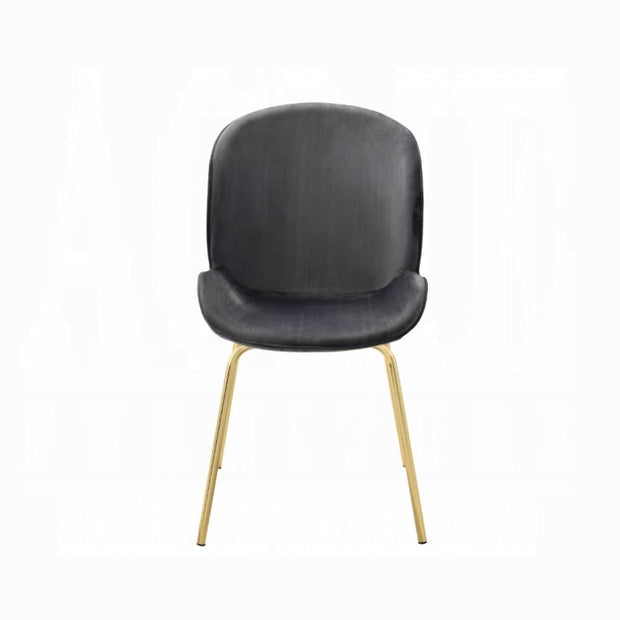 Glam Velvet & Gold Dining Chair Set