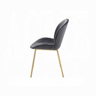 Glam Velvet & Gold Dining Chair Set