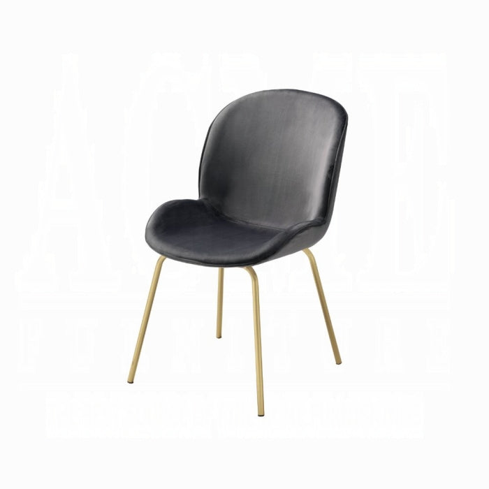 Glam Velvet & Gold Dining Chair Set