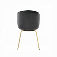 Glam Velvet & Gold Dining Chair Set