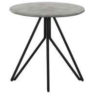 Modern Round Cement-Look End Table
