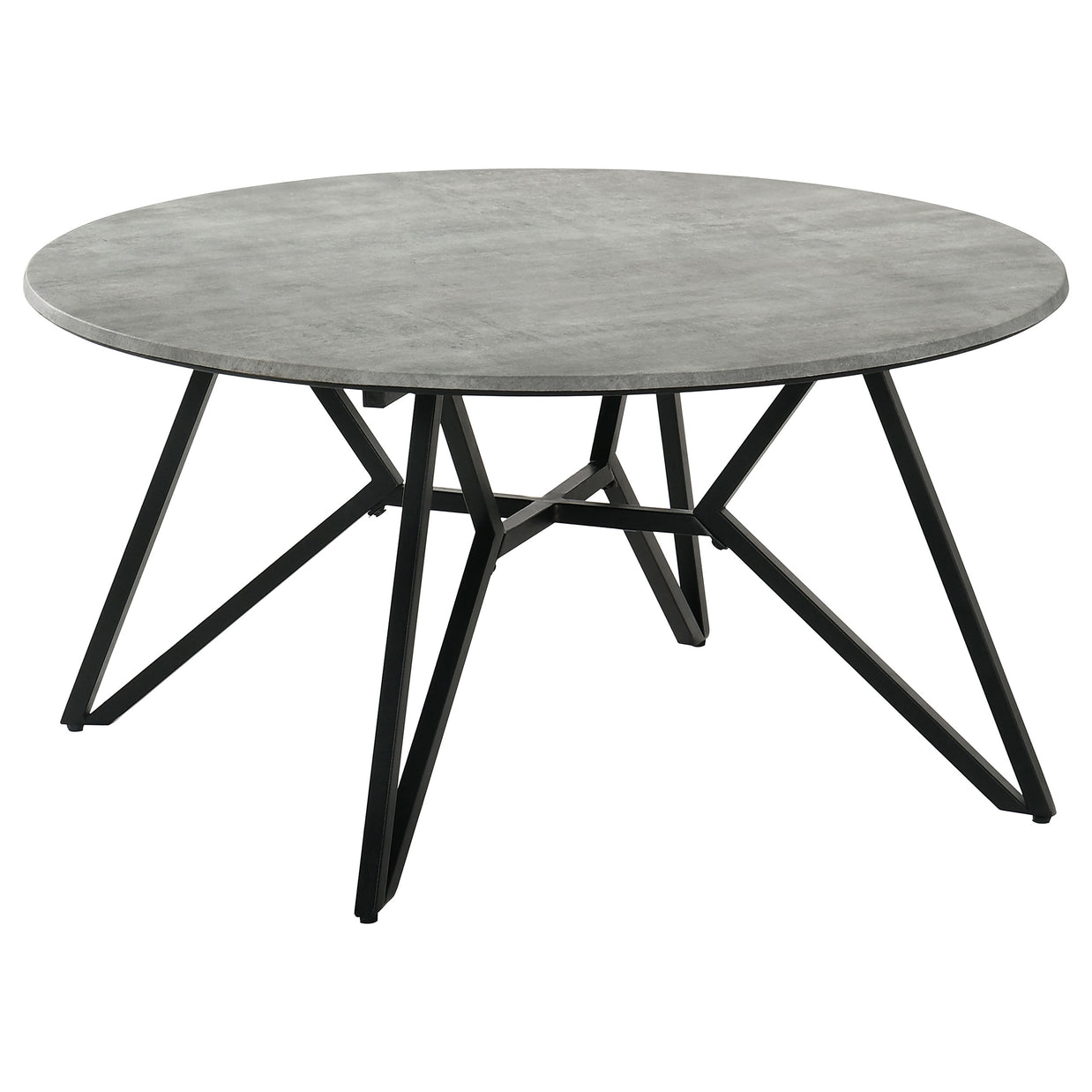 Modern Round Cement-Look Coffee Table