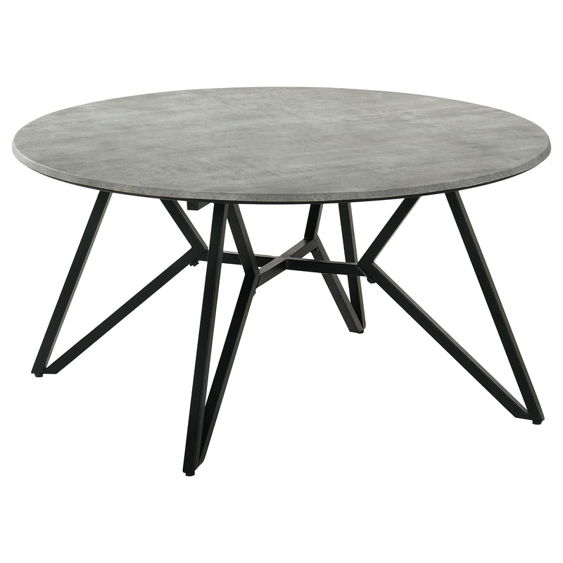 Modern Round Cement-Look Coffee Table