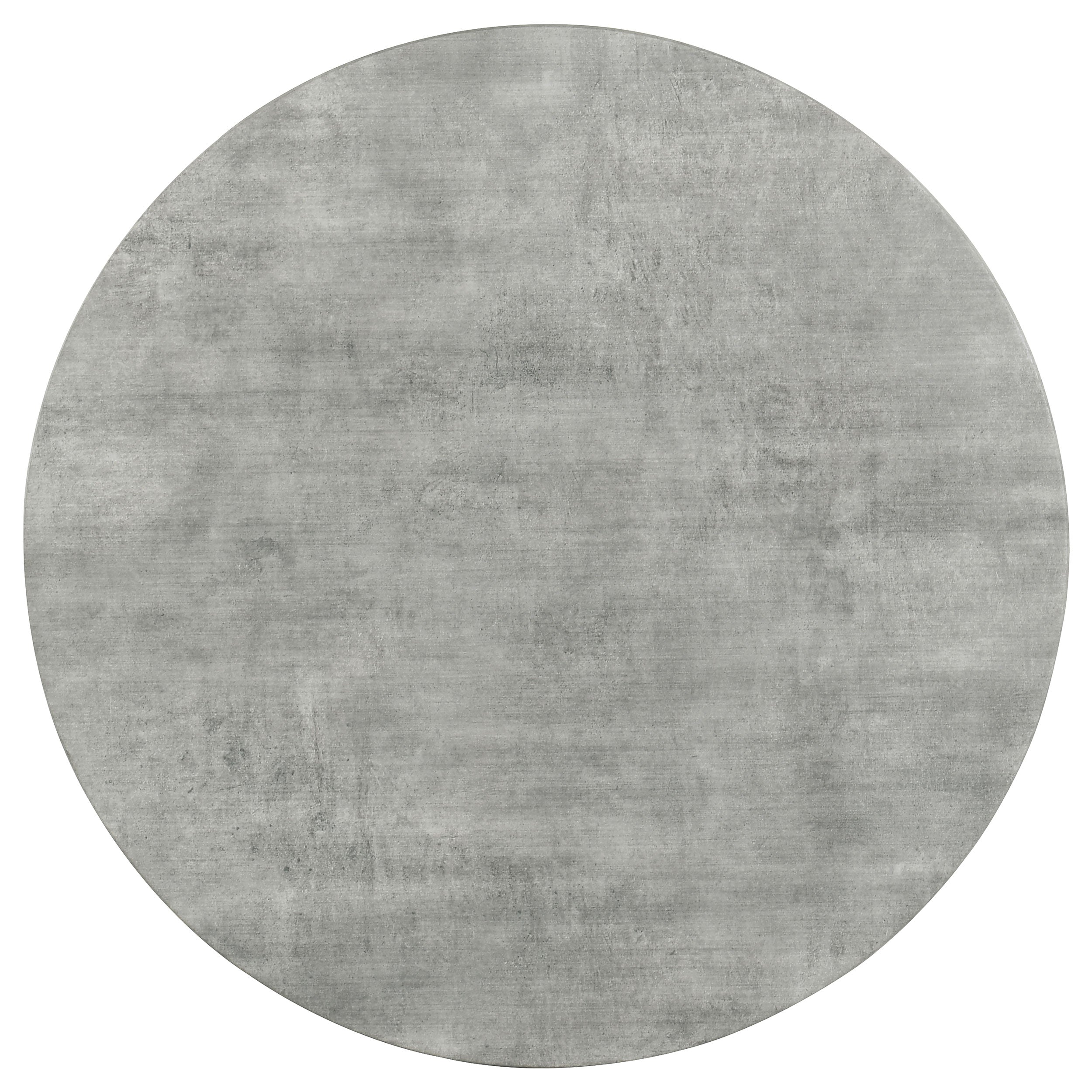 Modern Round Cement-Look Coffee Table