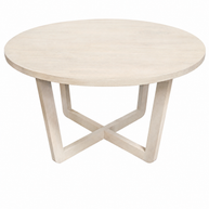 Round Natural Solid Mango Wood Dining Table
