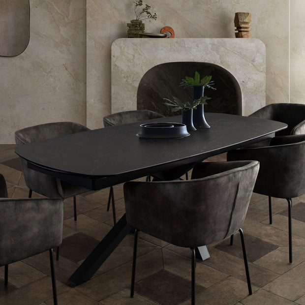 Extendable Ceramic Glass Dining Table