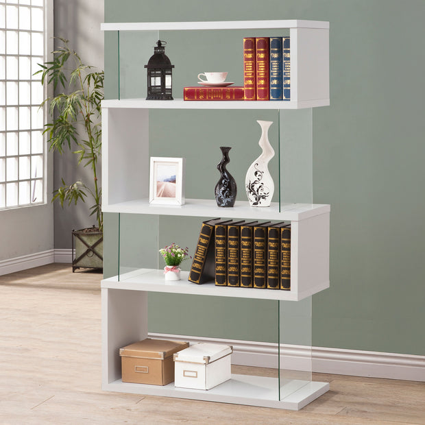Glossy Zig-Zag Bookcase