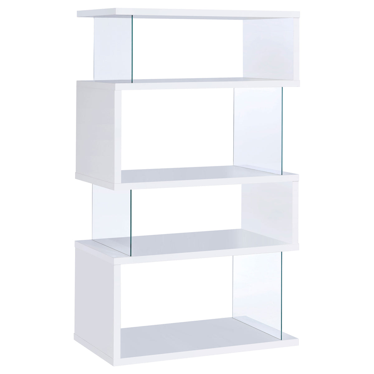 Glossy Zig-Zag Bookcase
