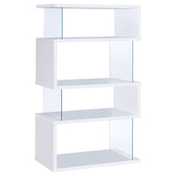 Glossy Zig-Zag Bookcase