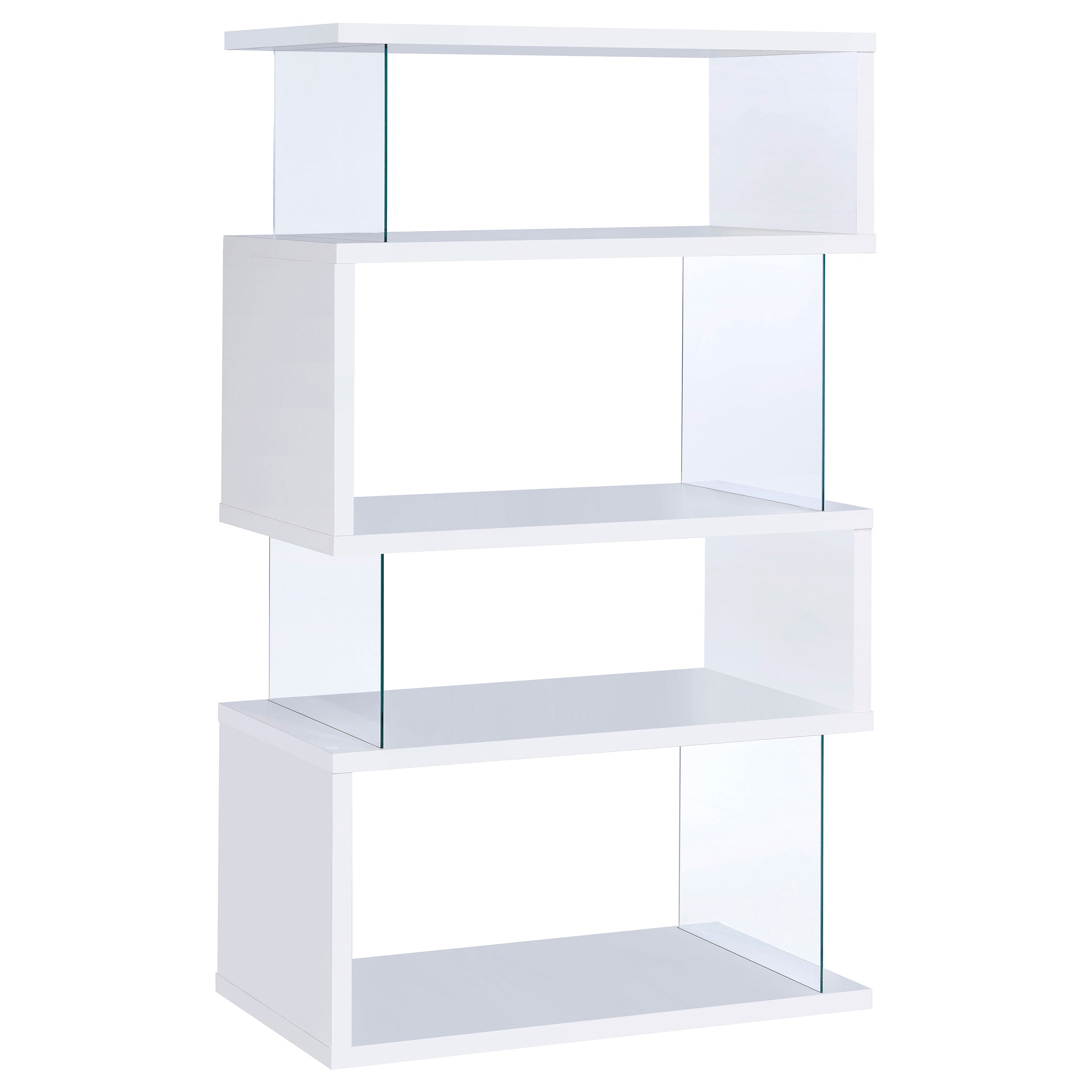Glossy Zig-Zag Bookcase