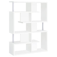 Modern White Asymmetrical Bookcase
