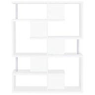 Modern White Asymmetrical Bookcase