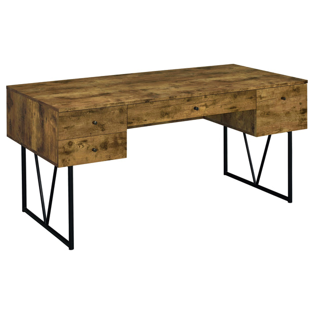 Industrial Style 4-Drawer Writing Desk