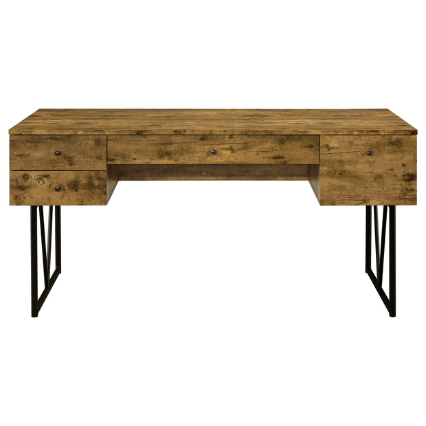 Industrial Style 4-Drawer Writing Desk