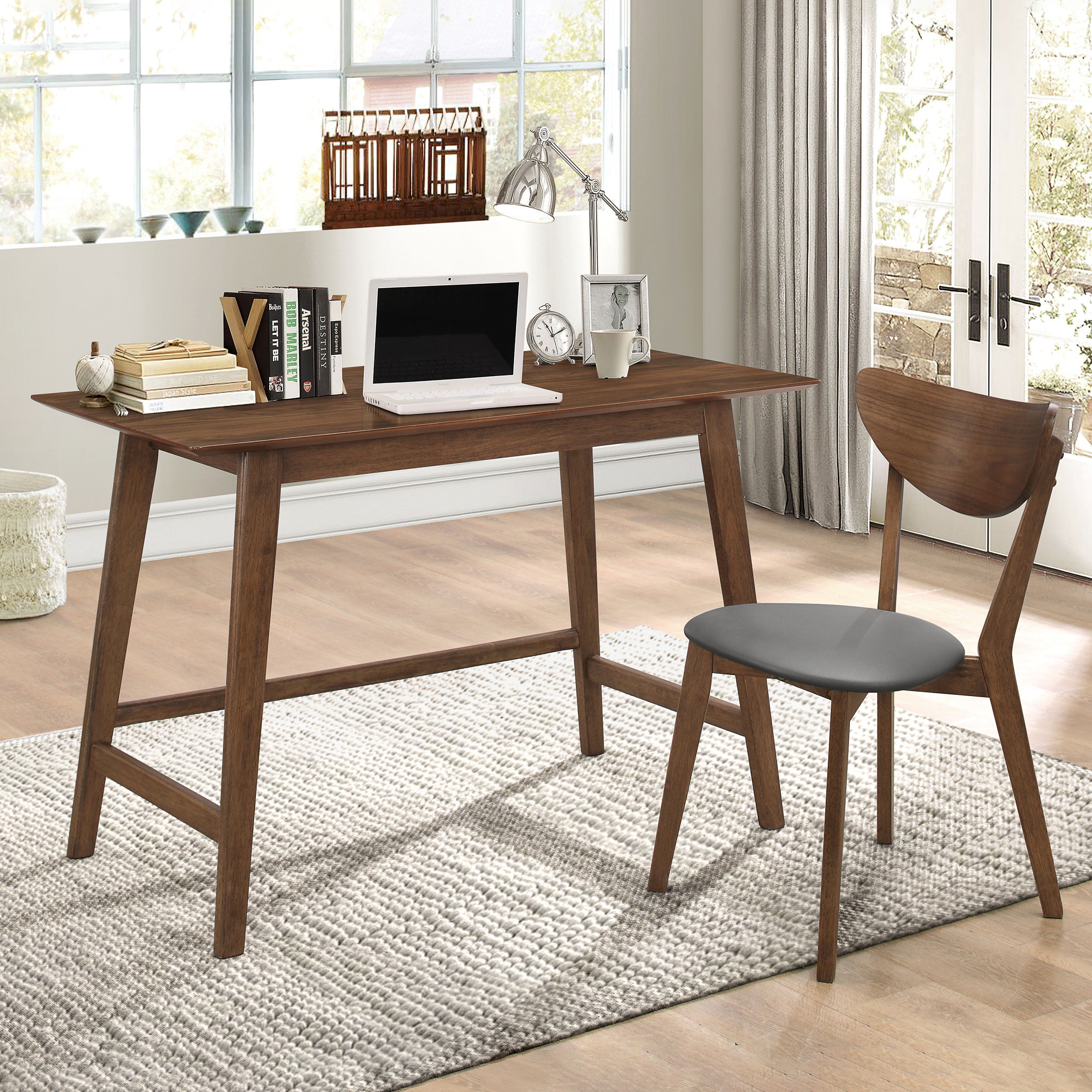 Mid-Century Modern Office Desk & Chair Set