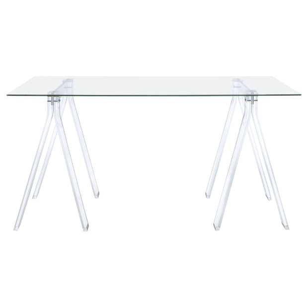 Clear & Acrylic Sawhorse Writing Desk