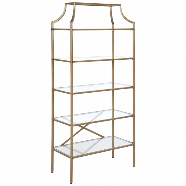 Glam Gold & Glass Bookcase