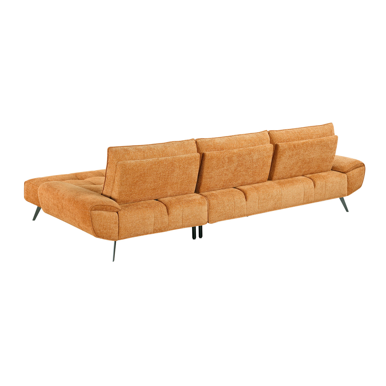 2-Piece Sectional with Right Chaise and Dual-position Backs for Adjustable Seat Depth