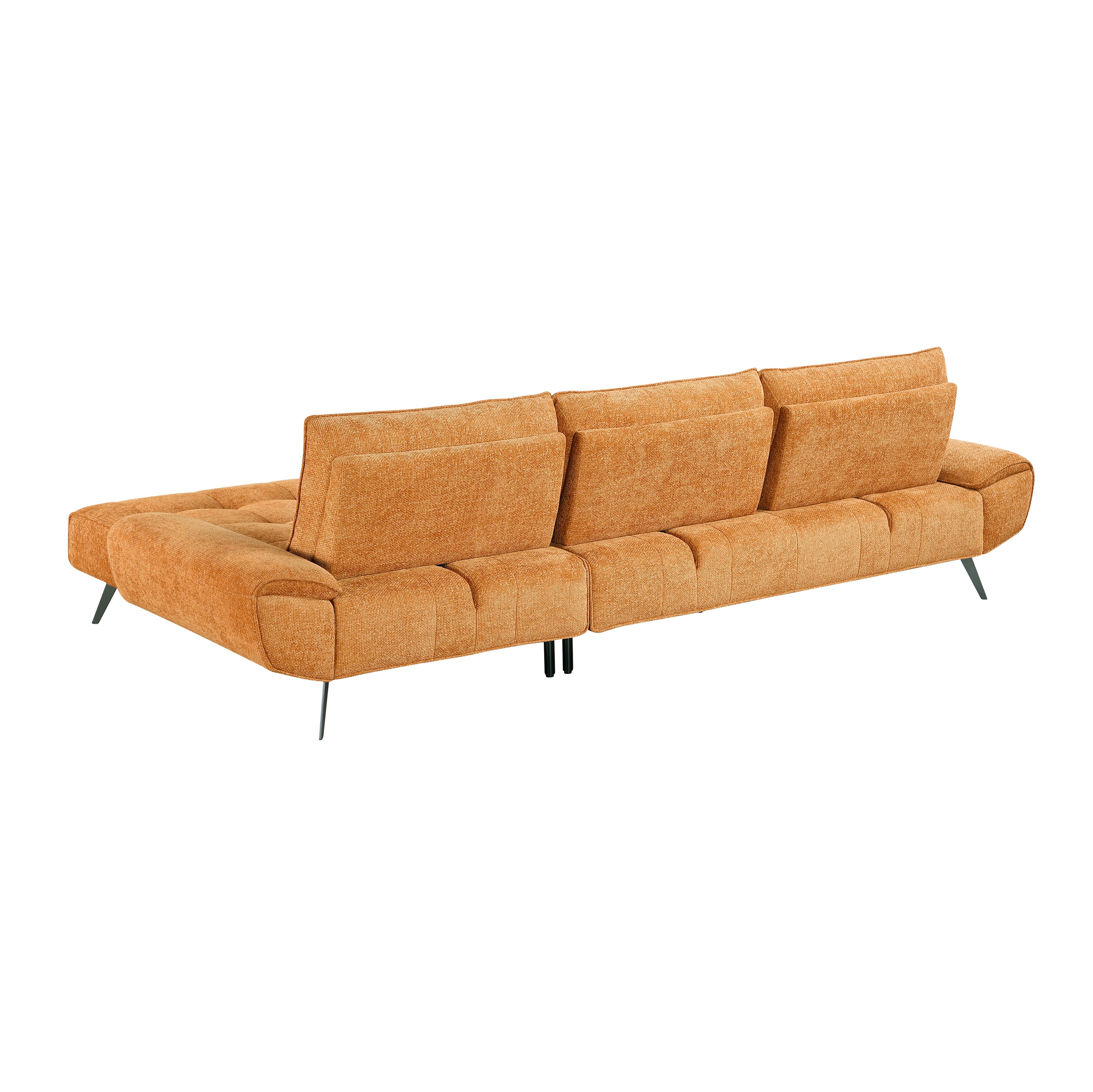 2-Piece Sectional with Right Chaise and Dual-position Backs for Adjustable Seat Depth