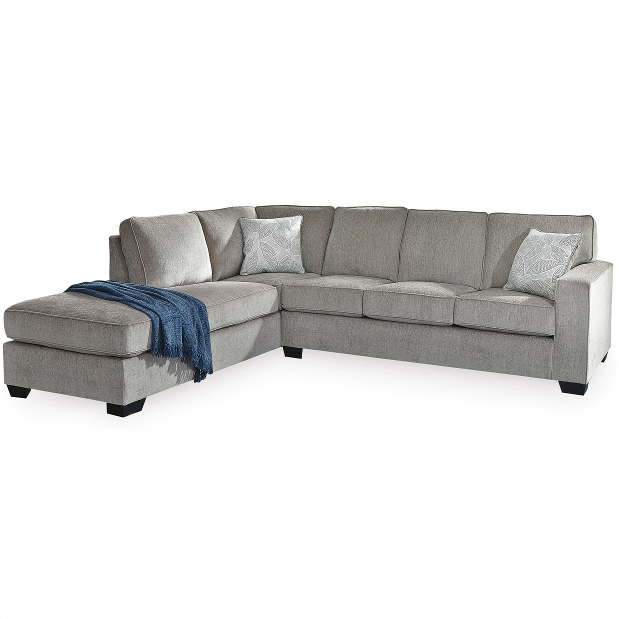 Chenille-Like Upholstered Sectional