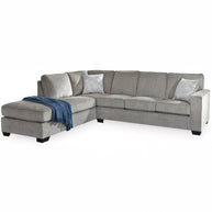 Chenille-Like Upholstered Sectional