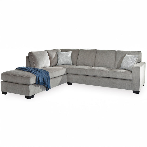 Chenille-Like Upholstered Sectional