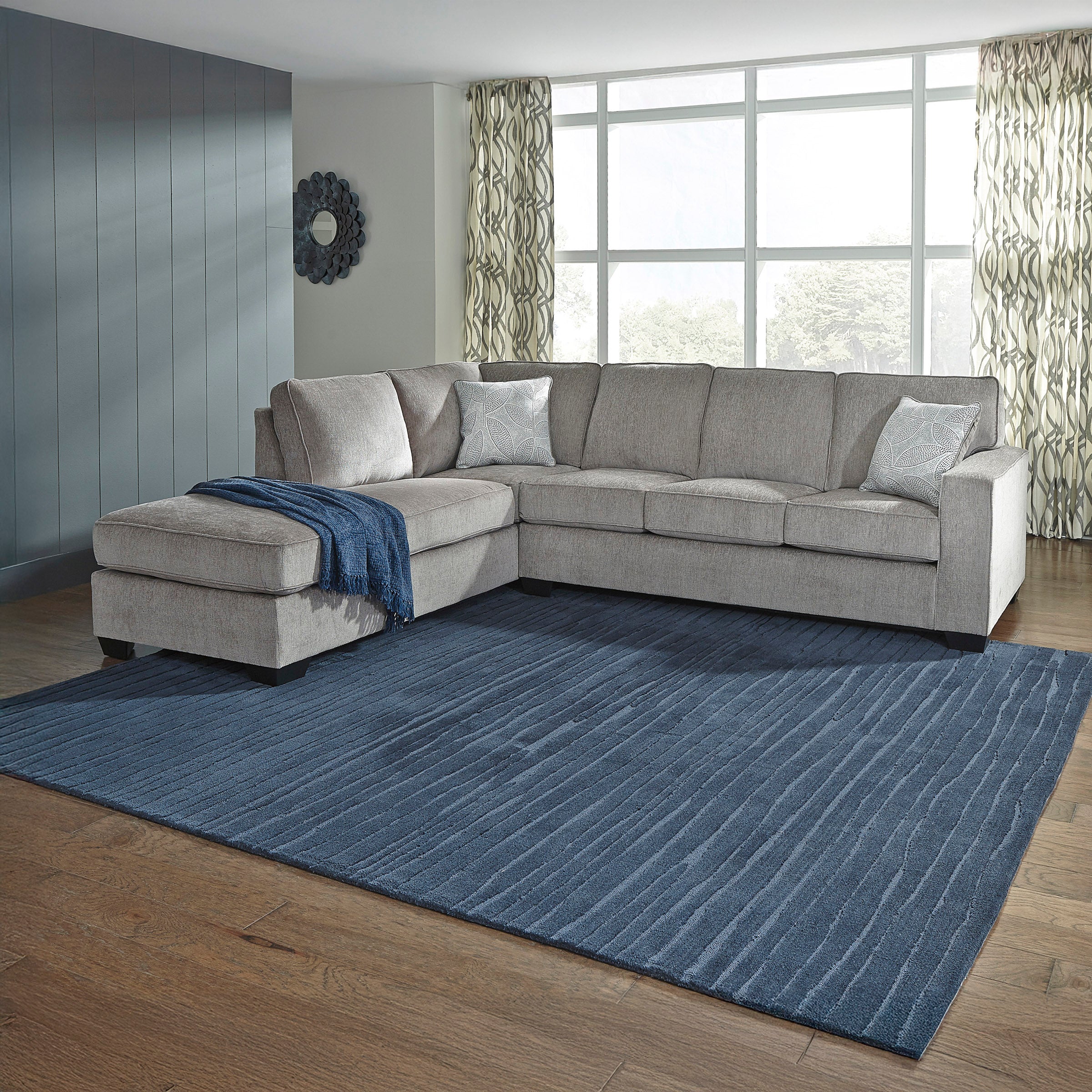 Chenille-Like Upholstered Sectional