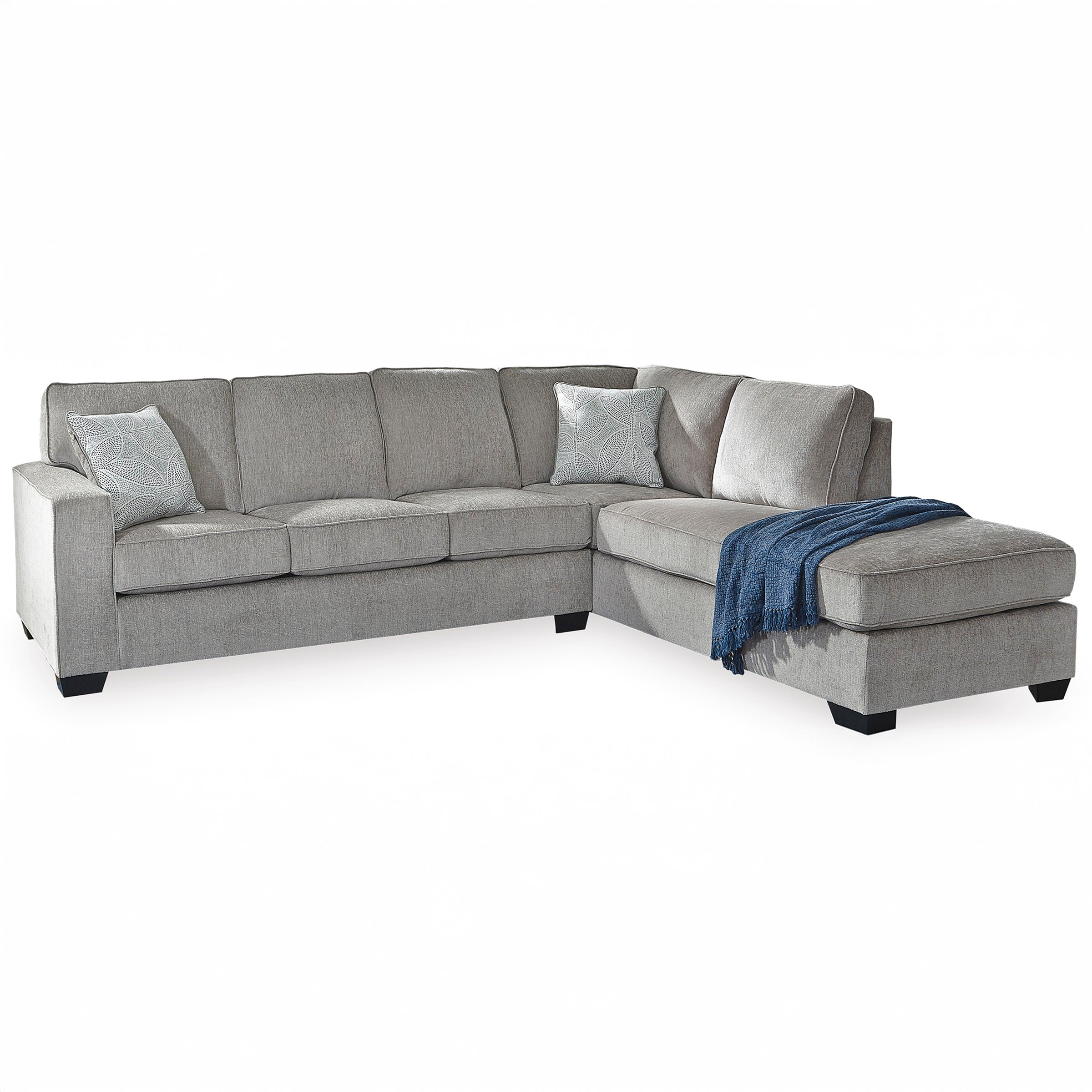 Chenille-Like Upholstered Sectional