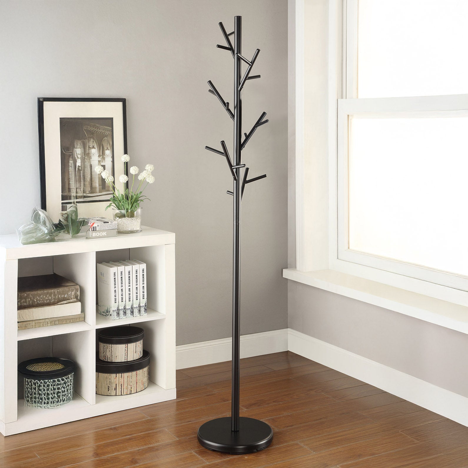 18-Hook Freestanding Metal Coat Rack