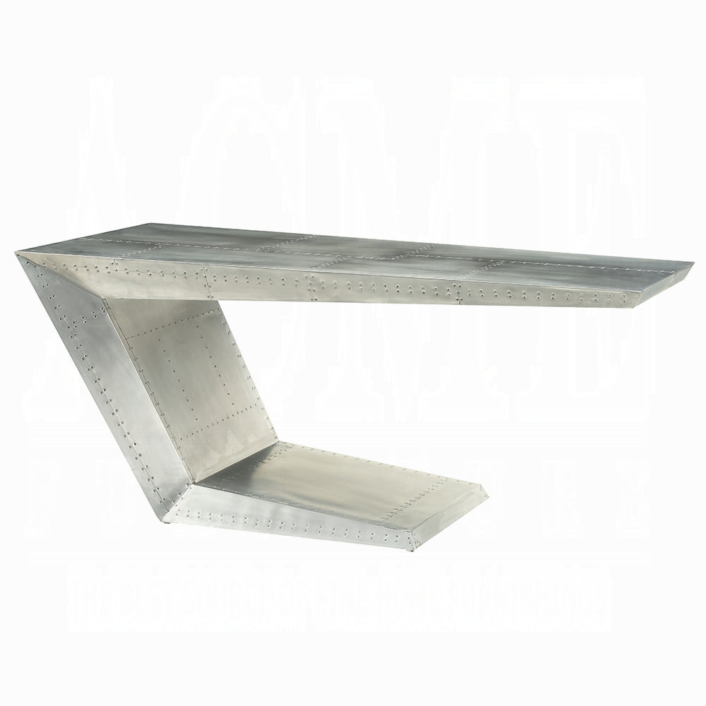 Industrial Aviator Aluminum Patchwork Writing Desk