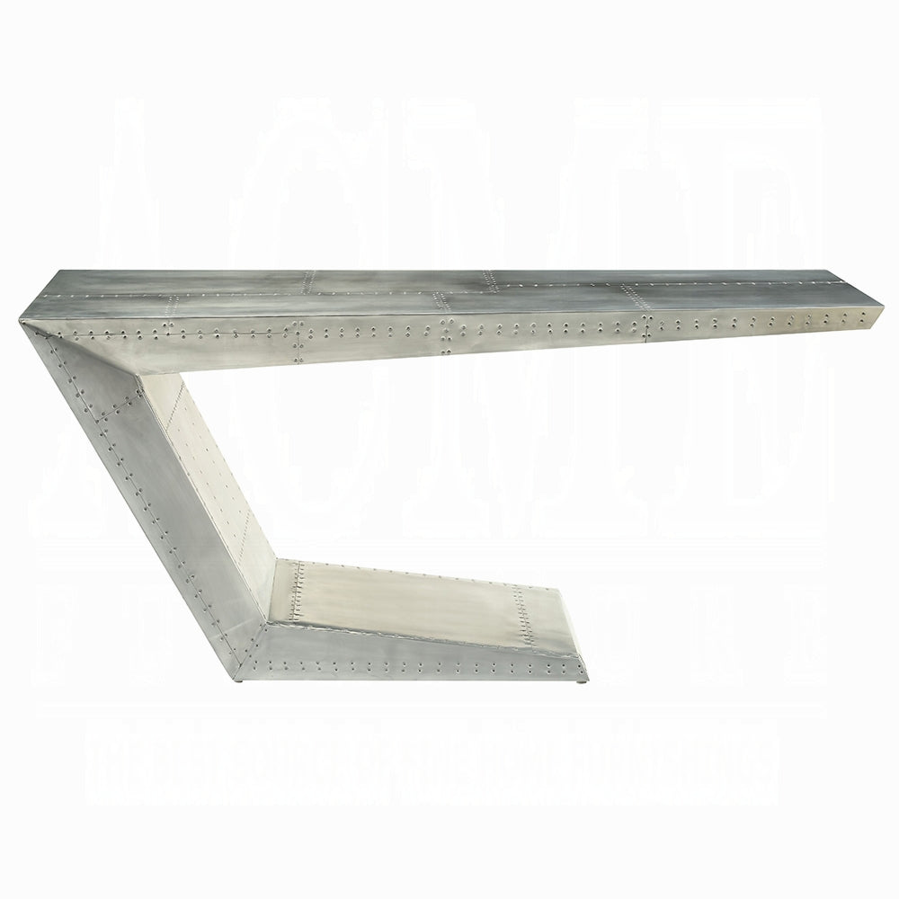 Industrial Aviator Aluminum Patchwork Writing Desk