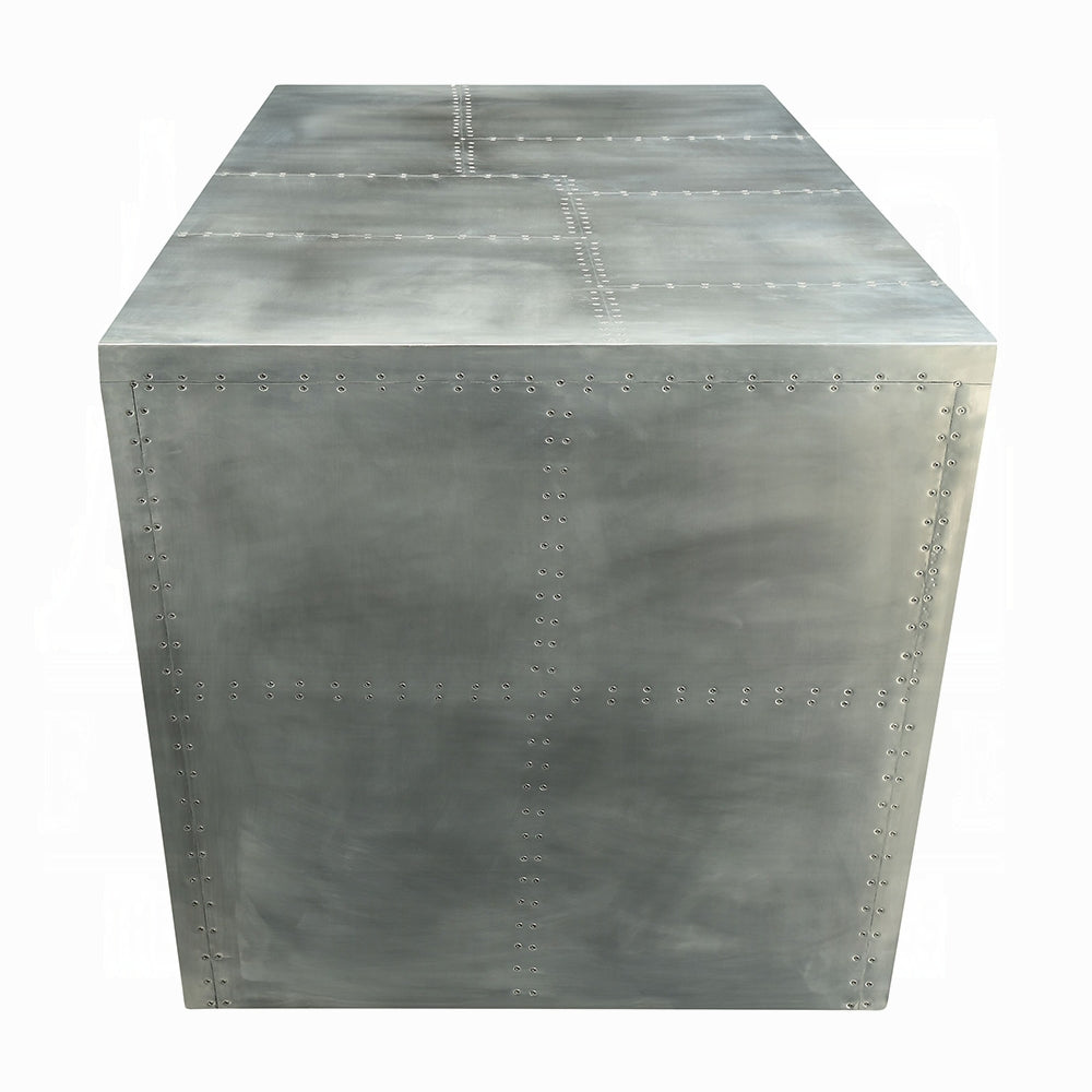 Industrial Aviator Aluminum Patchwork Writing Desk