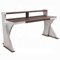 Aviator Leather & Aluminum Writing Desk
