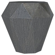 Geometric Solid Mango Wood Side Table