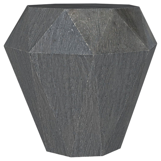 Geometric Solid Mango Wood Side Table