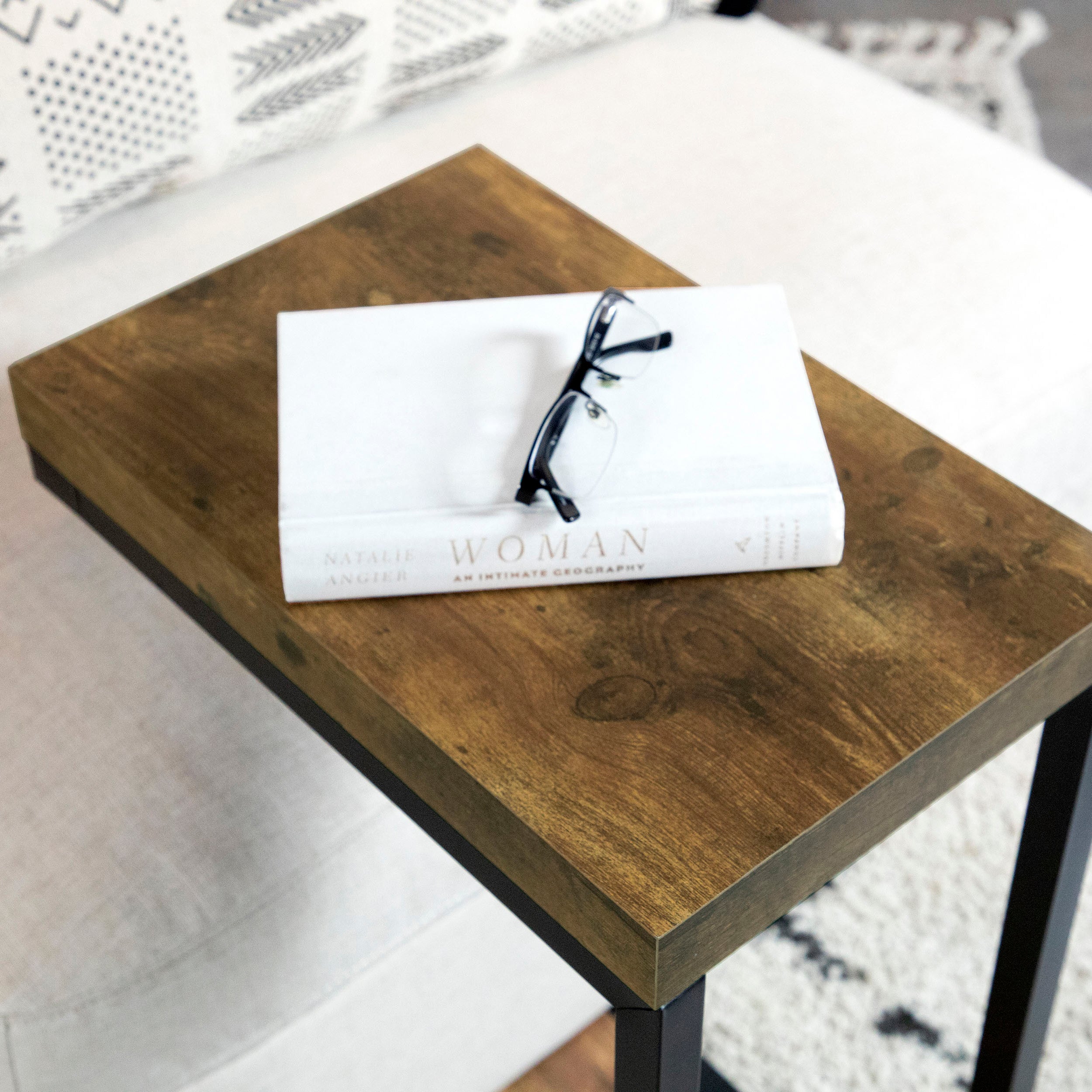 Black & Antique Nutmeg C-Table