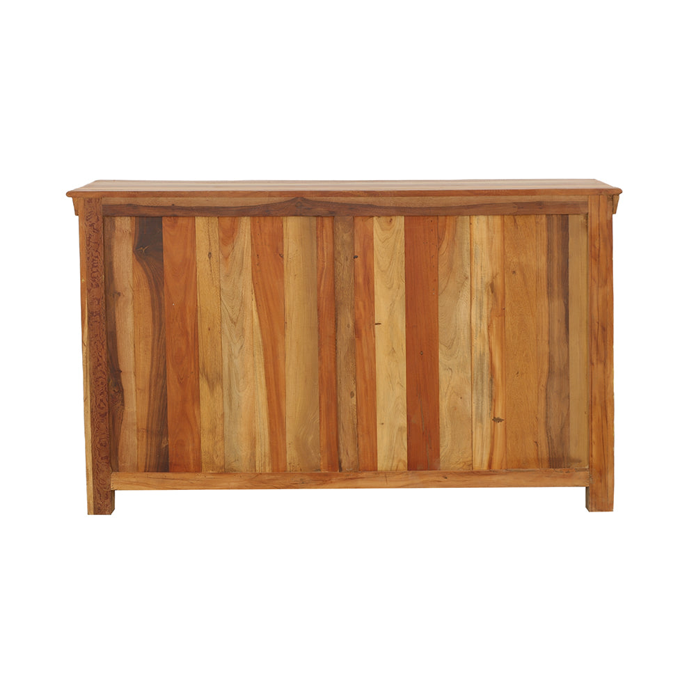 3-Door Rustic Reclaimed Wood Accent Cabinet