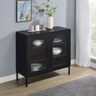 2-Door Black Accent Cabinet