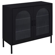 2-Door Black Accent Cabinet