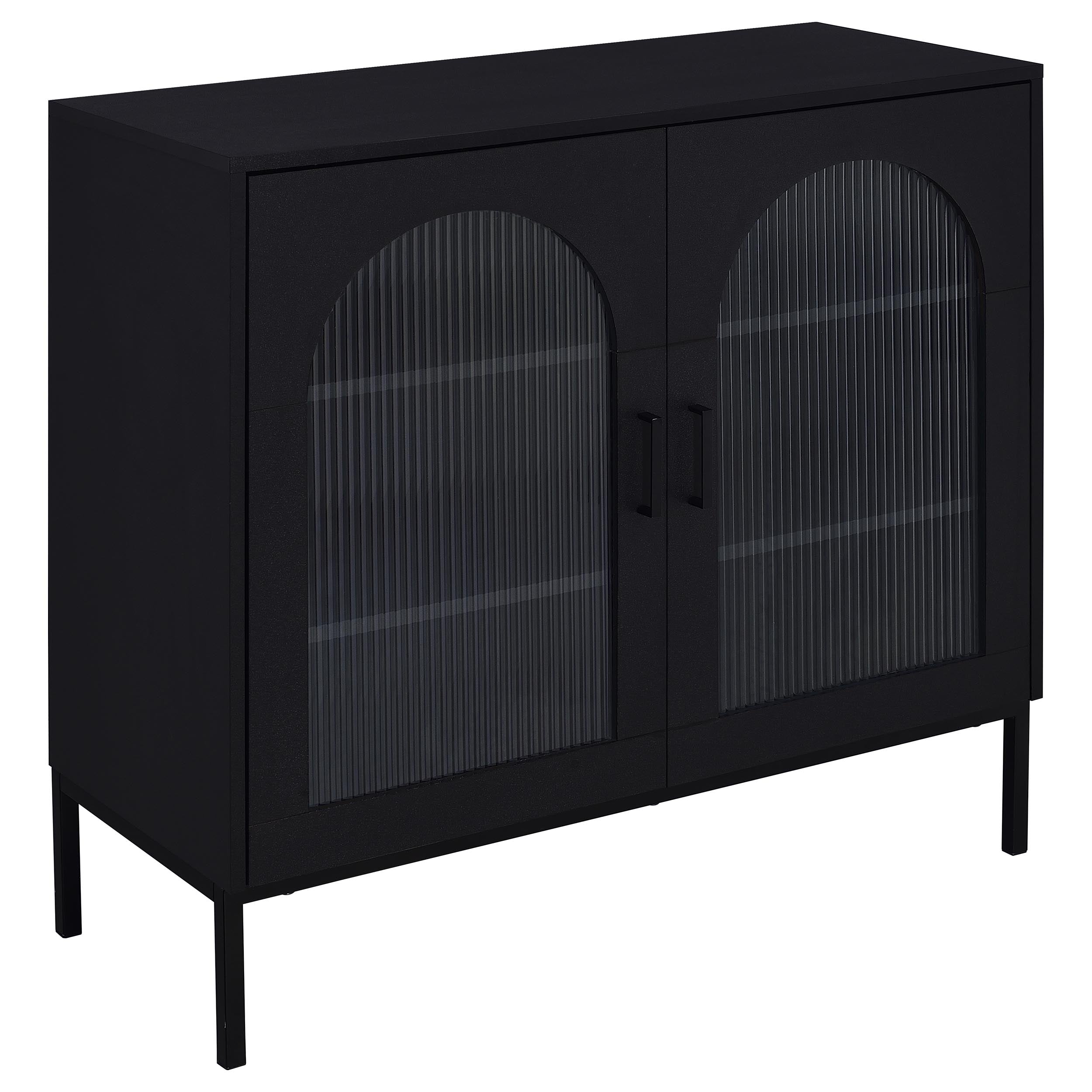 2-Door Black Accent Cabinet