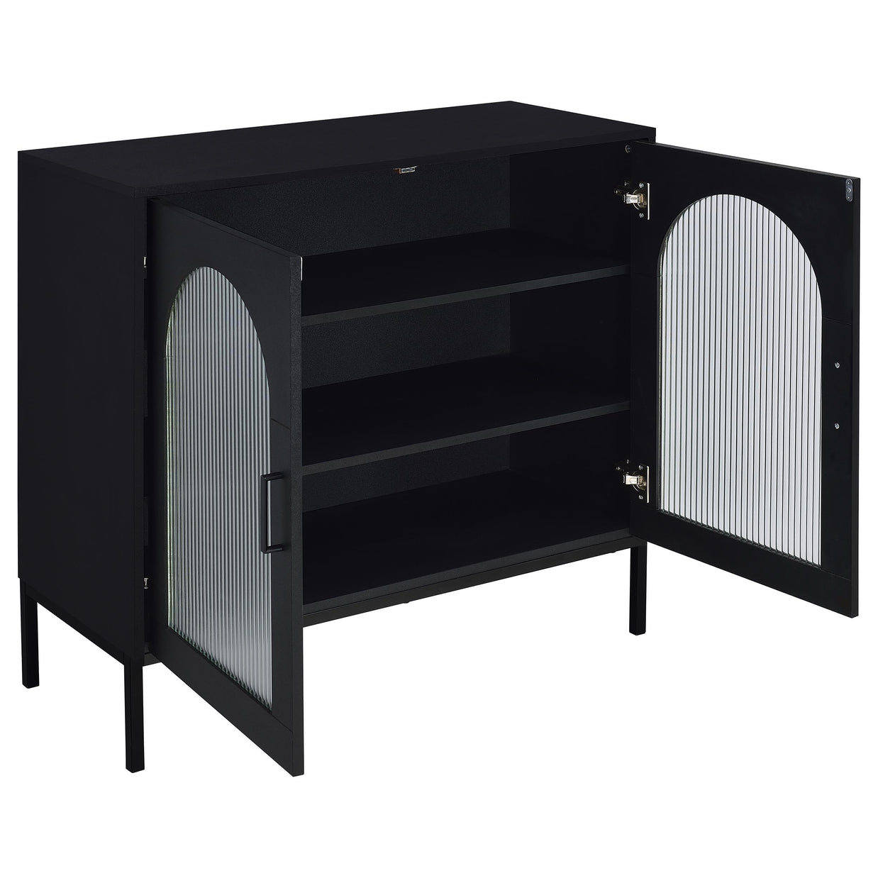 2-Door Black Accent Cabinet