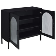 2-Door Black Accent Cabinet