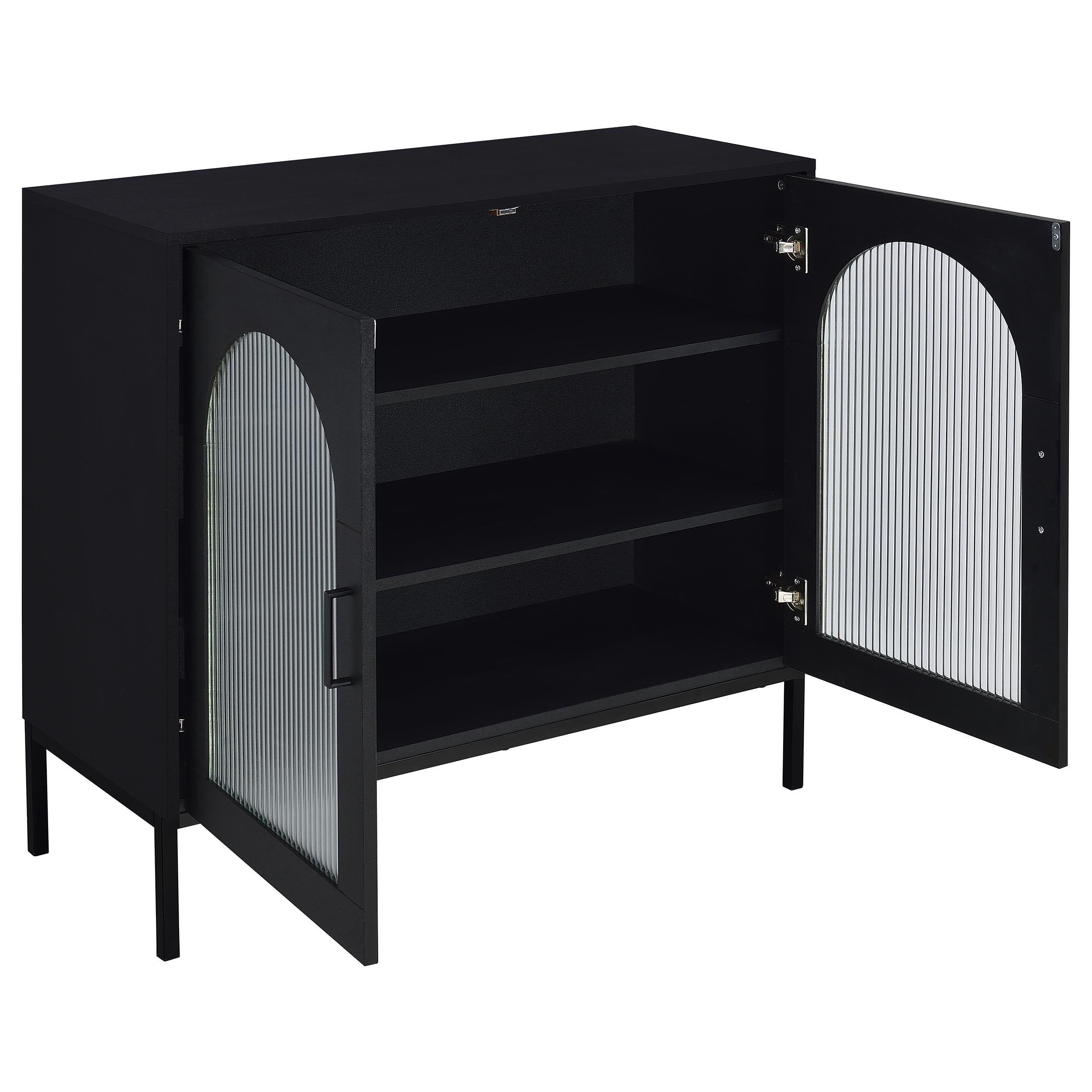 2-Door Black Accent Cabinet