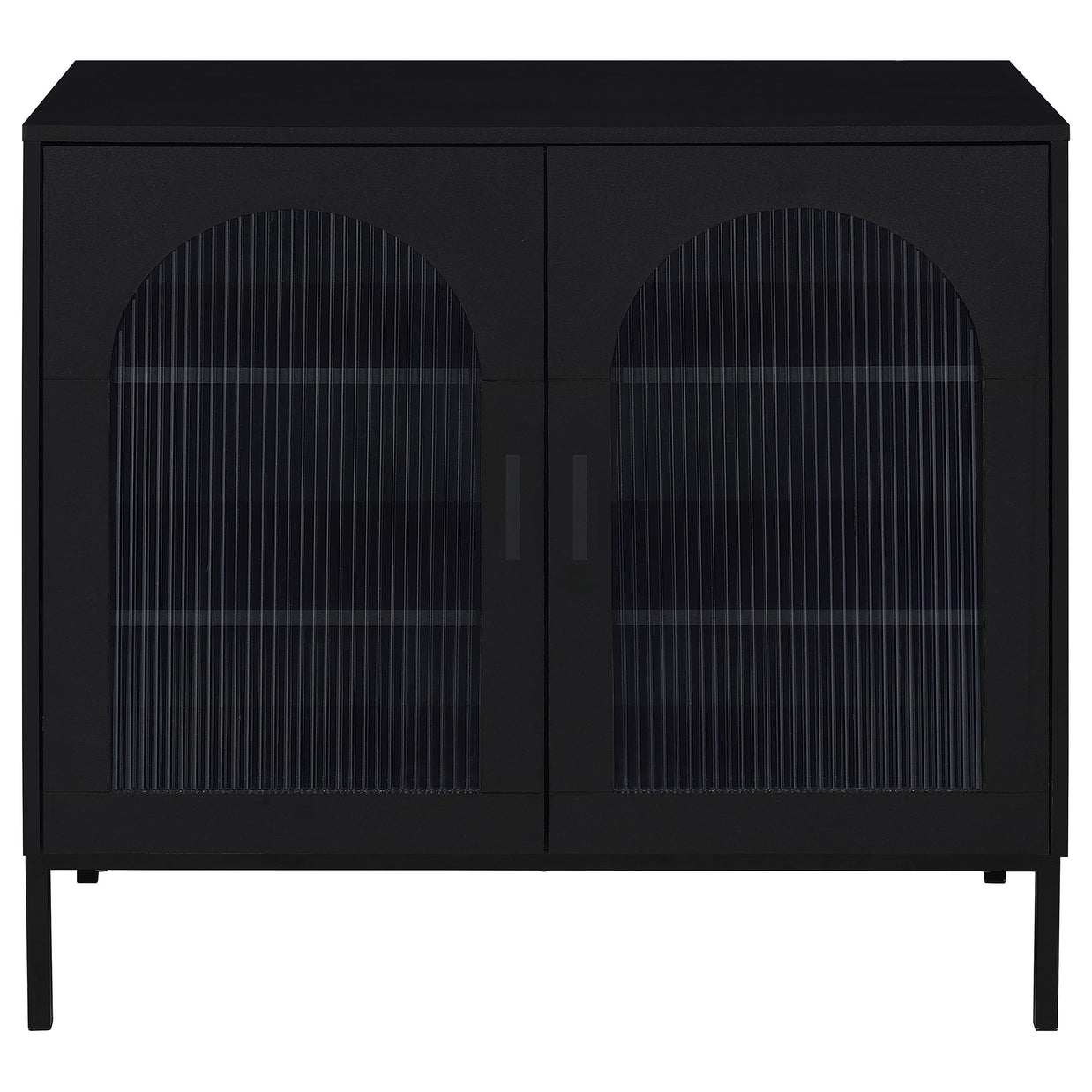 2-Door Black Accent Cabinet
