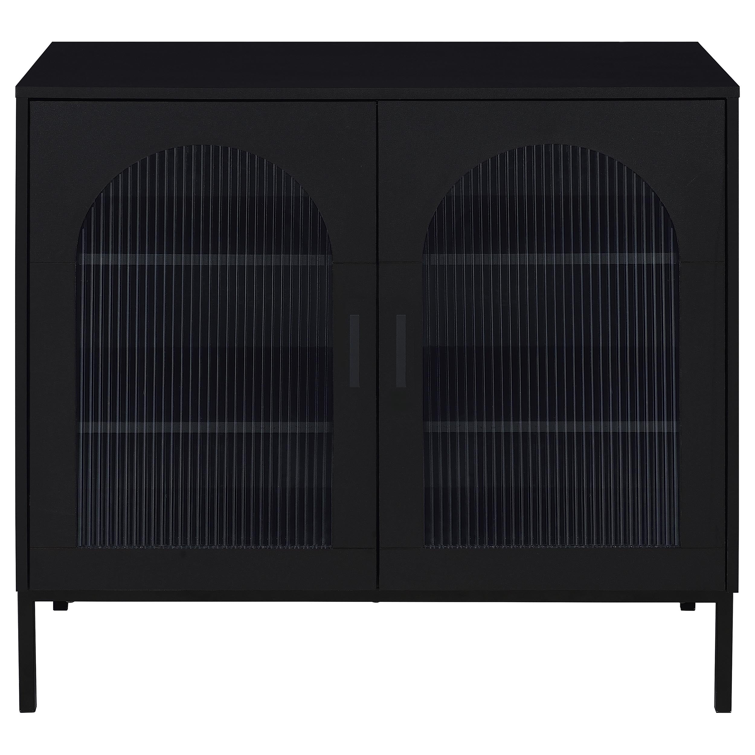 2-Door Black Accent Cabinet