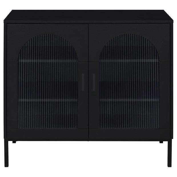 2-Door Black Accent Cabinet