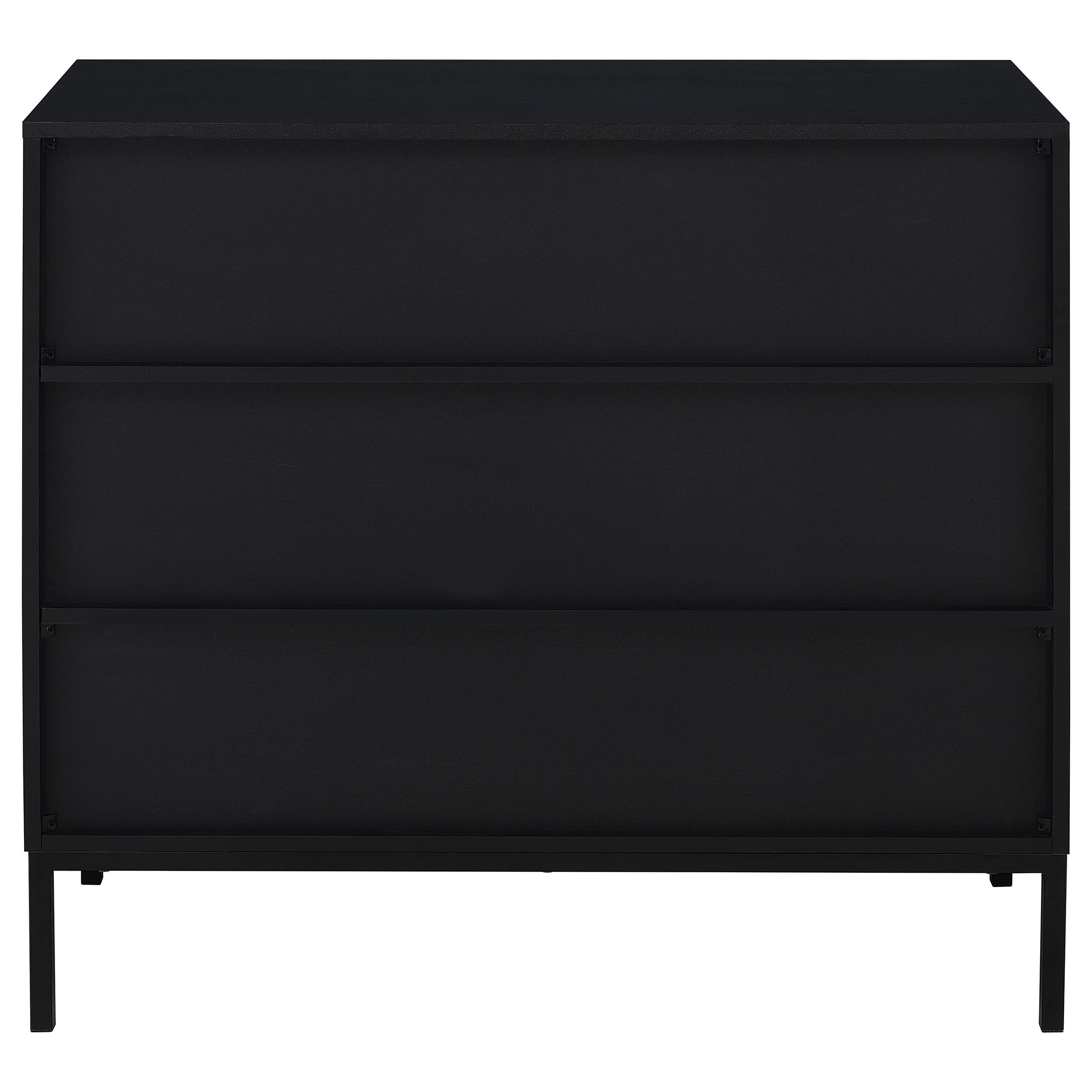 2-Door Black Accent Cabinet