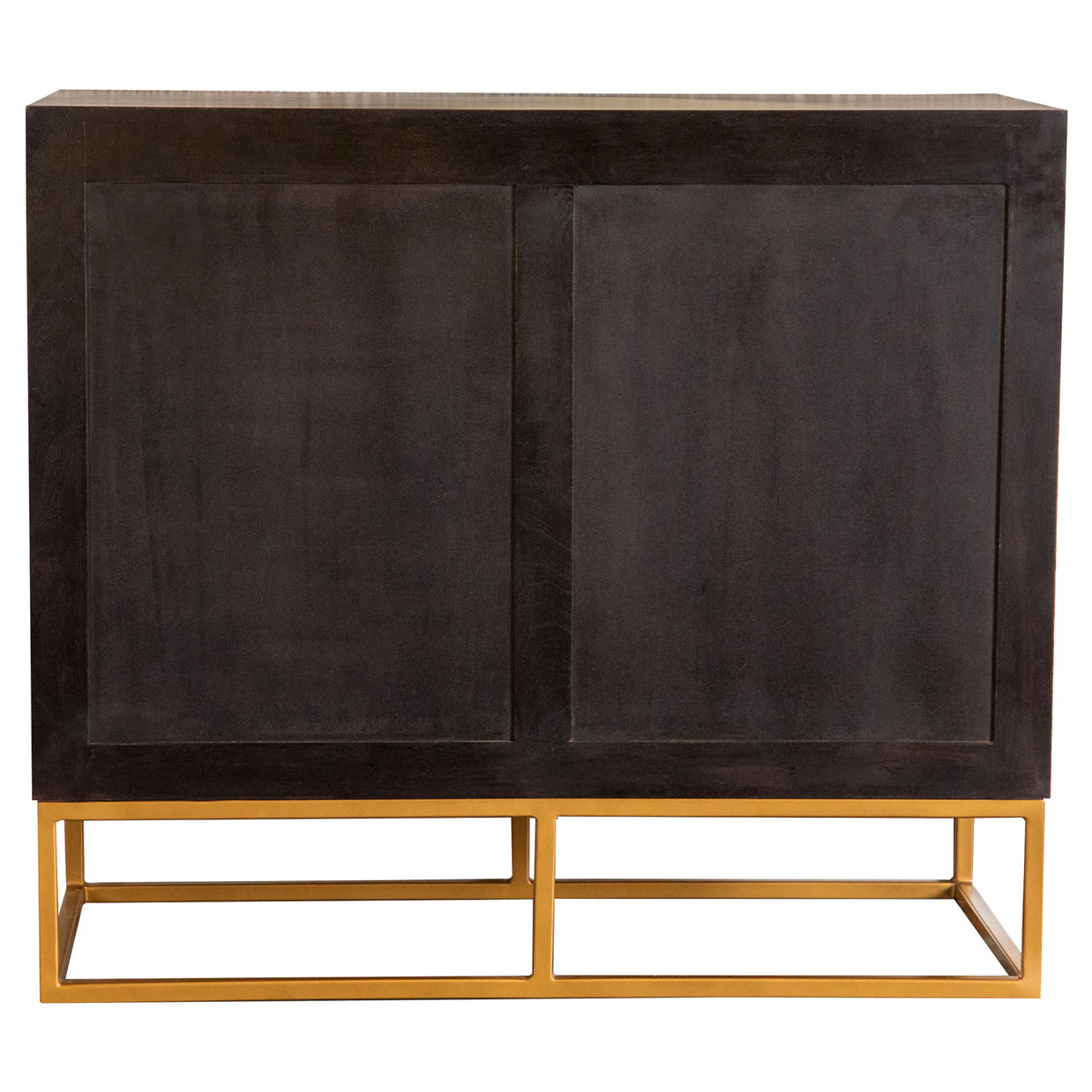 Black Walnut Wood Accent Storage Cabinet