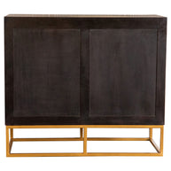 Black Walnut Wood Accent Storage Cabinet