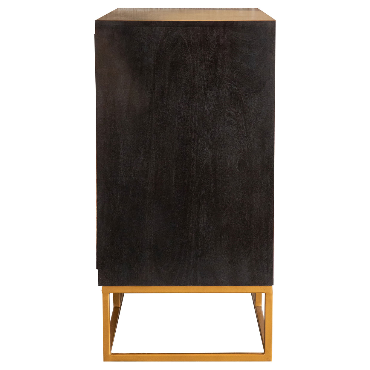 Black Walnut Wood Accent Storage Cabinet